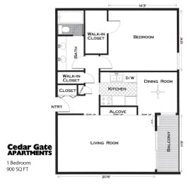  Floor Plan 1.1 Bed