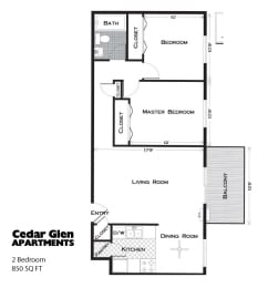  Floor Plan 2.1bed