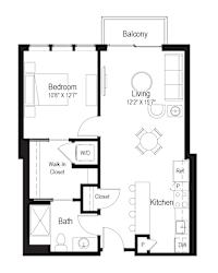 A5B Floor Plan at Rialto, Washington, 20002
