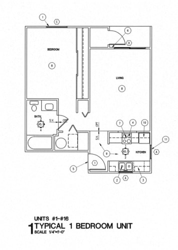 Floor Plan  1 Bedroom