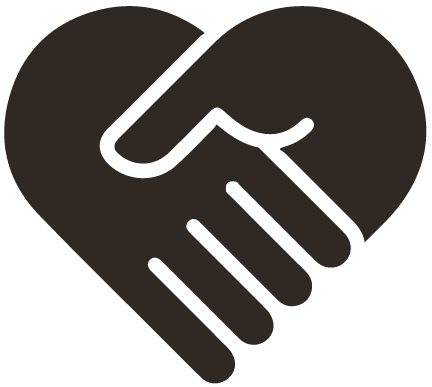 two hands forming a heart icon