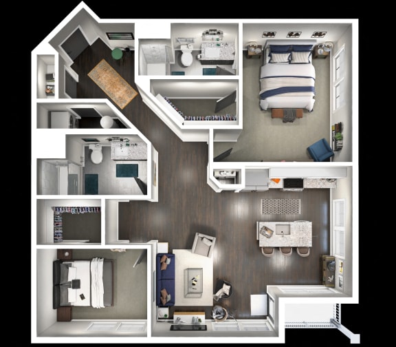 2 Bedroom  at The Beeker, Columbus, Ohio