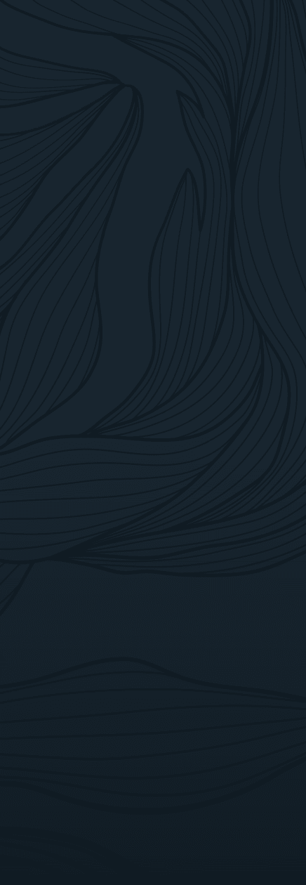A dark blue floral pattern fills the image.