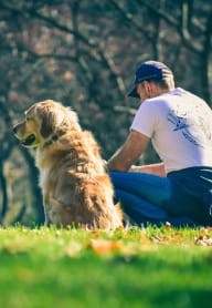 guy and dog