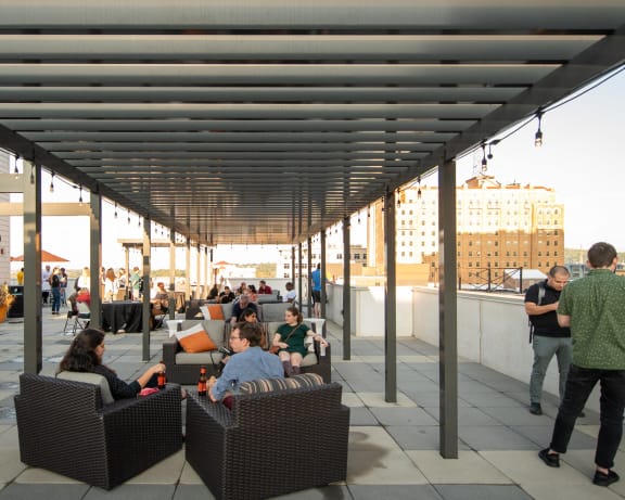 Spacious Patio With Sitting Arrangements at Walnut Street Commons, Allentown, Pennsylvania