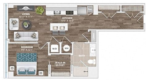 A11A Floor Plan at Sinclaire on Seminary, Virginia