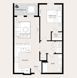 A8-D Floor Plan at Huxley Scottsdale, Scottsdale, 85260