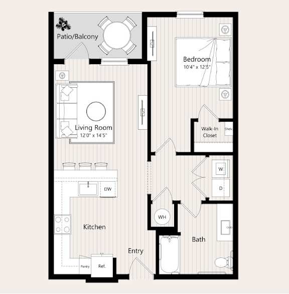 A8-D Floor Plan at Huxley Scottsdale, Scottsdale, 85260