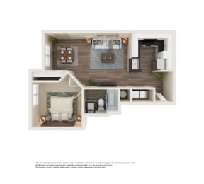1 Bed 1 Bath Floor Plan | 560 Sq. Ft. at Element Deer Valley in Phoenix, Arizona