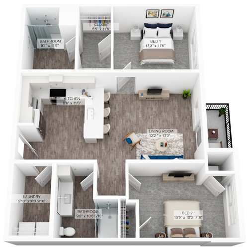 Floor Plan  a 1 bedroom unit cat type a floor plan