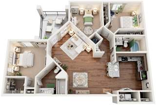 3 Bed 2 Bath | 1,278 Sq. Ft. at Integra Vista Apartments, Hixson, TN
