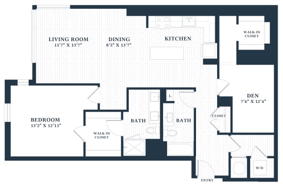 Floor Plan  bedroom floor plan | apartments in garland tx | the mille brookhaven apartment homes at Brentford at The Mile, Tysons, Virginia