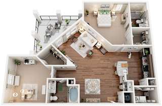 2 Bed 2 Bath | 1,151 Sq. Ft. at Integra Vista Apartments, Hixson, TN