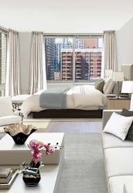 Bright Living Room at MARC Apartments, New York, 10019