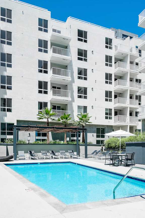 Olive DTLA Pool Lounger   at G12 Apartments, Los Angeles, CA, 90015