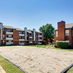 an empty yard in front of an apartment building at Paces Crossing, Denton, 76210