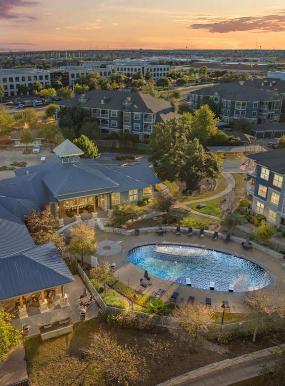 Aerial Pool View at Bridge at Indigo, Texas, 78717