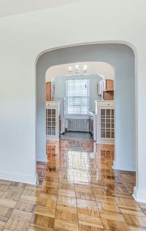 A room with a window and a radiator on the floor. at Park Crest Apartments, Washington, DC 20007