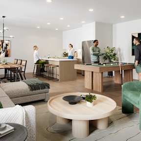 Fully Furnished Living Area at Woodland Place Apartments, British Columbia
