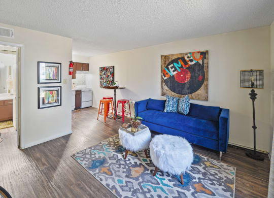 Model Living Room 1 at Oaks of Denton in Denton, TX