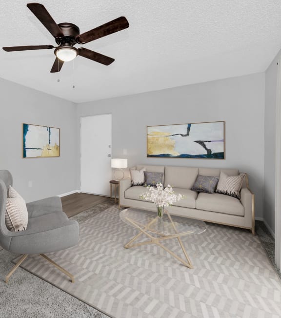 a living room at Southern Oaks apartments in Orlando, FL