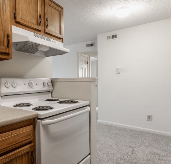 kitchen with efficient applicances at Bavarian Village Apartments, Indianapolis, Indiana