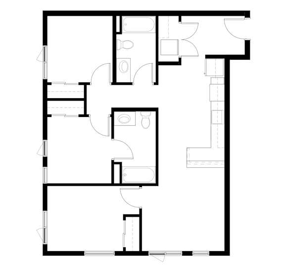 3Bedroom R Floor Plan at Victory Northgate Apartments, Washington, 98125