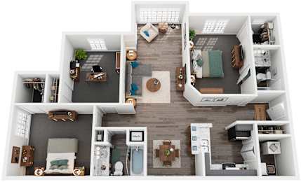 3 Bed 2 Bath Floor Plan | 1,320 Sq. Ft.