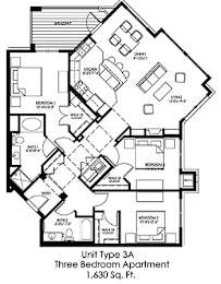 3 Bedroom Floor Plan at The Landings at Silver Lake Village, Minnesota, 55421
