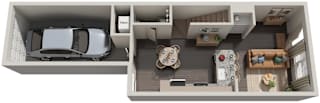 3 Bed 2.5 Bath Floor Plan | 1,423 Sq. Ft. at Promenade at Newnan Crossing in Georgia, 30265