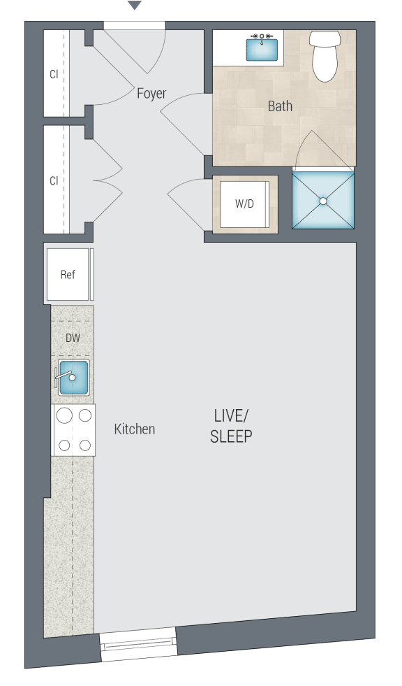 S1B Floor Plan at Reed Row, Washington, 20009