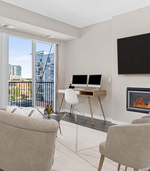 Living room with Television at 71 France, Edina, MN, 55435