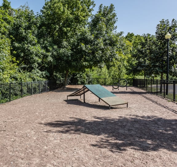  pet park with agility equipment at Alexandria of Carmel Apartments, Indiana