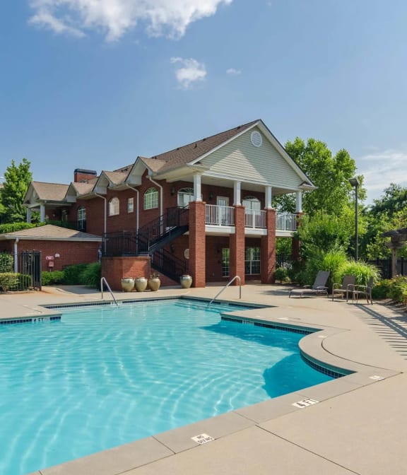 Beautiful swimming pool at Villages at Carver in Atlanta, Georgia