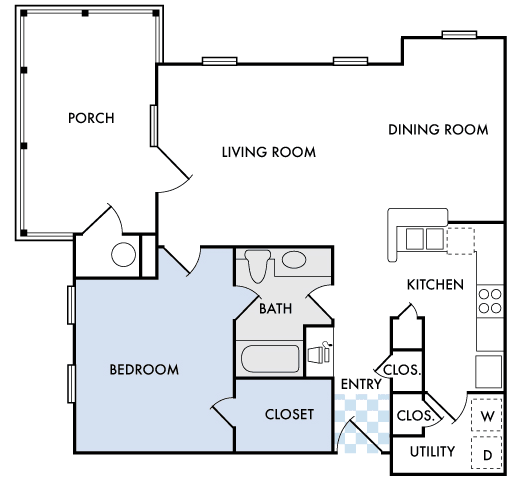 Island Park - A1 with larger porch - 1 bedroom and 1 bath