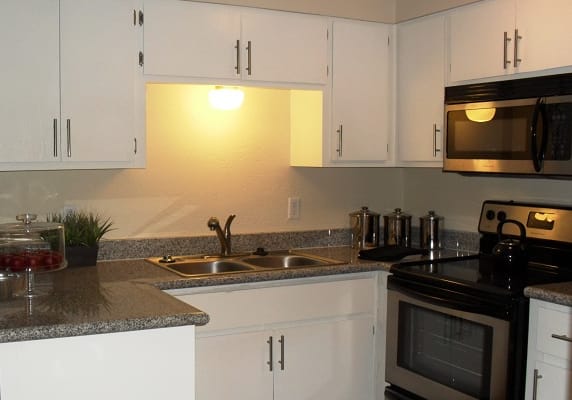 Kitchen at SunVilla Resort Apartments in Mesa, AZ