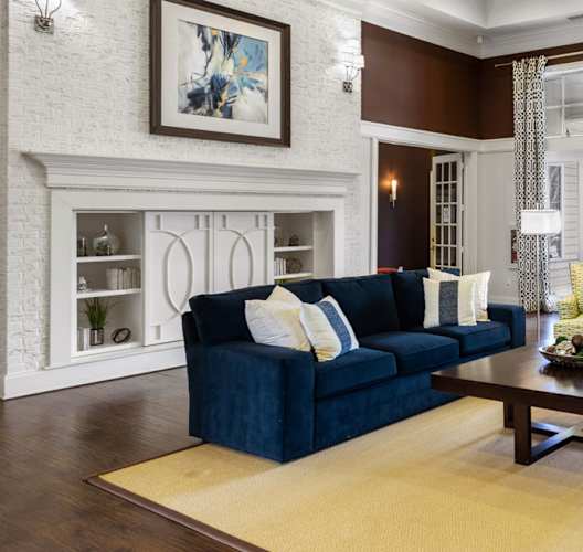 Clubroom With Fireplace at Tapestry Park, Chesapeake, Virginia