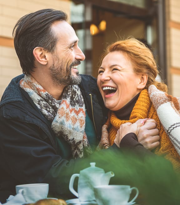 Man and Woman Laughing at Refinery Row in Baltimore, Maryland, 21224