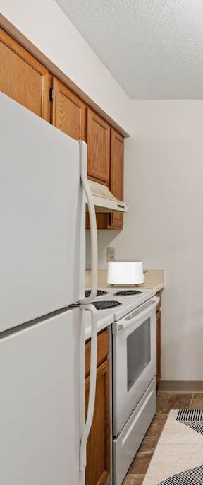 Kitchen with White Appliances