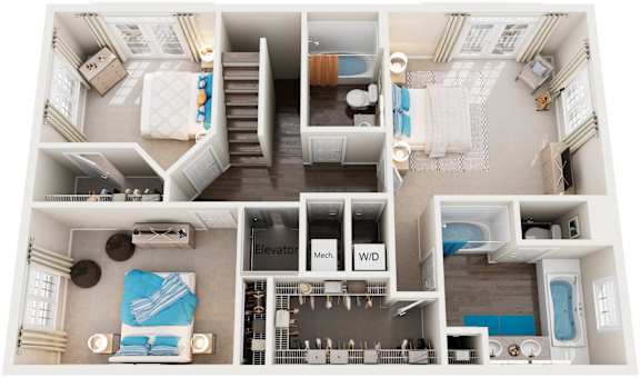 4 Bed 3.5 Bath Floor Plan | 3,287 Sq. Ft. at Sterling Manor in Williamsburg, VA