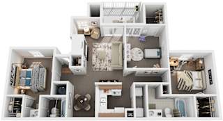3 Bed 2 Bath Floor Plan | 1,150 Sq. Ft. at The Colony at South Park in Aiken, SC