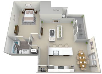 Floor Plan  1-Bedroom floor plan