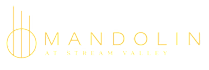 The image is a logo for Mandolin at Stream Valley.