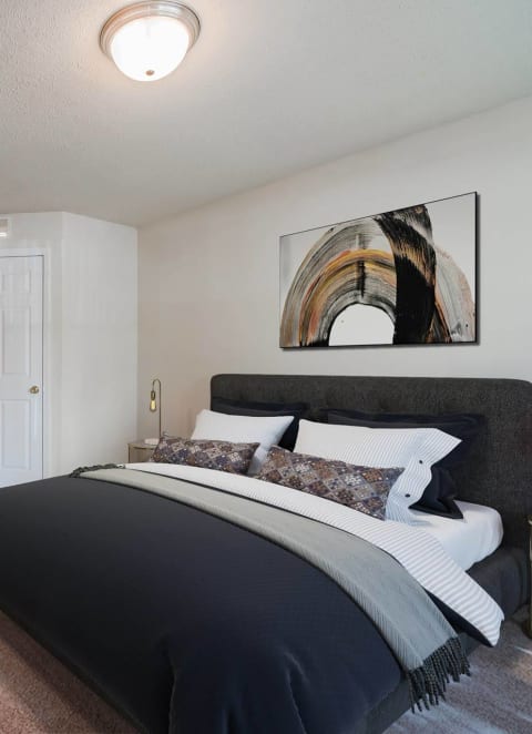 Model Apartment Bedroomat Mill Creek Place, Douglasville, GA