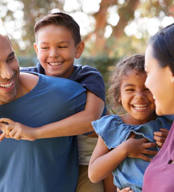 Happy Young Family with Two Small Children at Avenues at Tuscan Lakes, League City, 77573