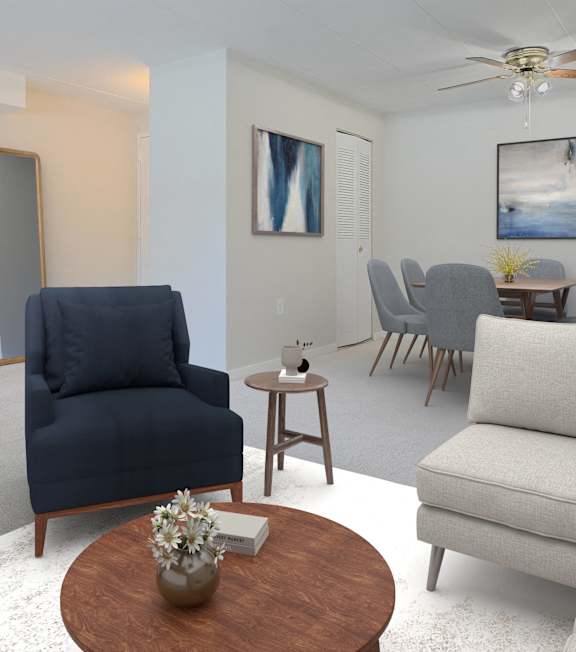 living and dining