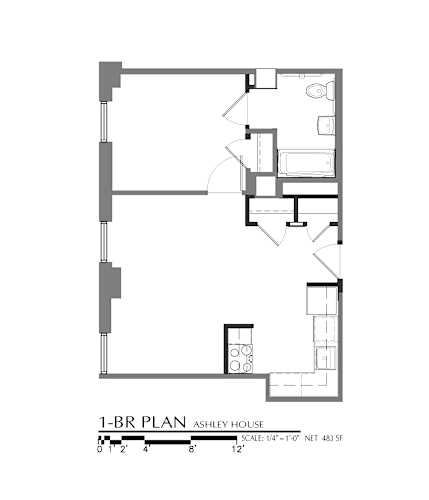 Floor Plan  One Bedroom