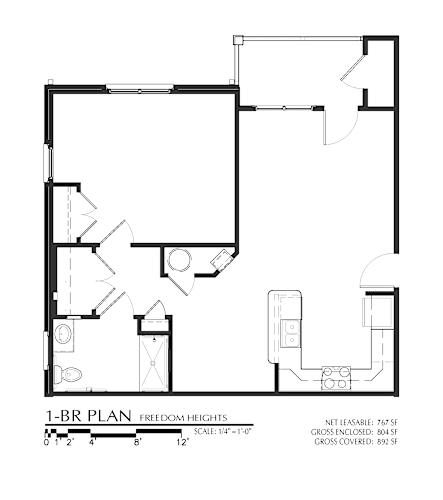 Floor Plan  One Bedroom