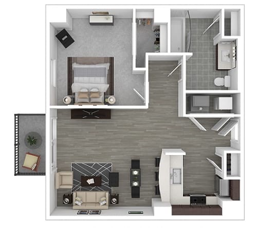 Chelsea floor plan at The Manhattan Tower and Lofts, Denver, Colorado