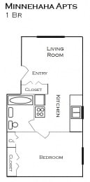 Minnehaha Apartments floorplan, Minneapolis, Minnesota